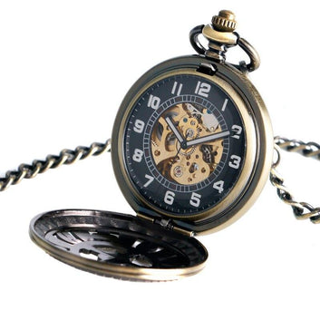 Bronze Automatic Half Hunter Pocket Watch - Game of Death