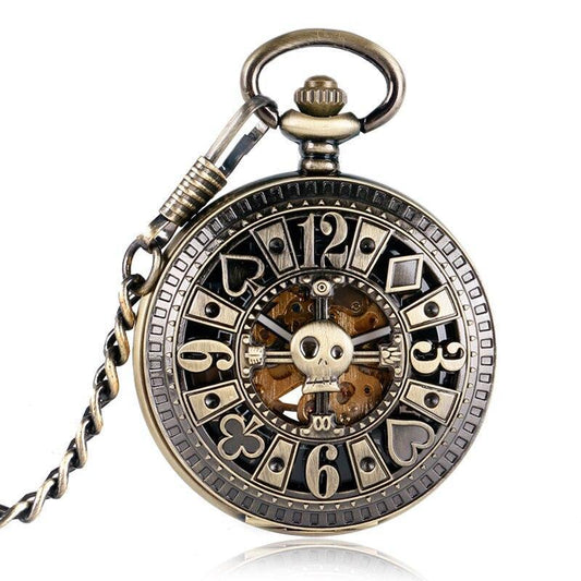 Bronze Automatic Half Hunter Pocket Watch - Game of Death - Pocket Watch Net