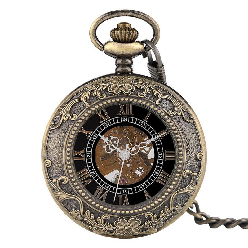 Bronze Half Hunter Mechanical Pocket Watch- Gloria - Pocket Watch Net