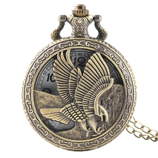 Bronze Quartz Pocket Watch - Raptor - Pocket Watch Net