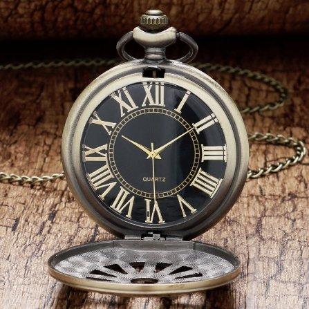 Bronze Steampunk Quartz Full Hunter Pocket Watch - Secrets - Pocket Watch Net