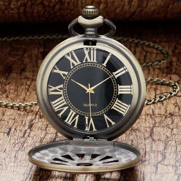 Bronze Steampunk Quartz Full Hunter Pocket Watch - Secrets - Pocket Watch Net