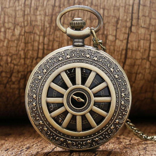 Bronze Steampunk Quartz Full Hunter Pocket Watch - Secrets - Pocket Watch Net