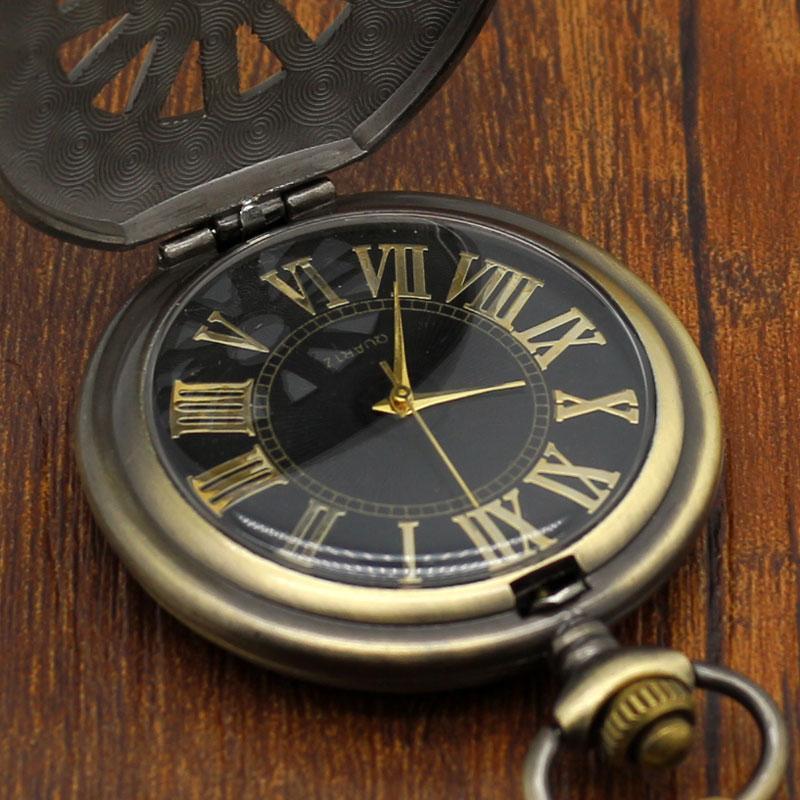 Bronze Steampunk Quartz Full Hunter Pocket Watch - Secrets - Pocket Watch Net