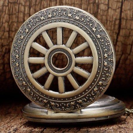 Bronze Steampunk Quartz Full Hunter Pocket Watch - Secrets - Pocket Watch Net