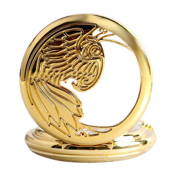 Gold Automatic Pocket Watch - Golden Bird - Pocket Watch Net