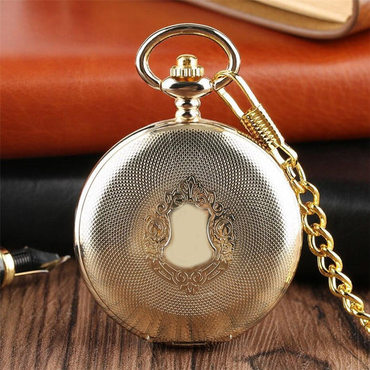 Gold Mechanical Full Hunter Pocket Watch - New England