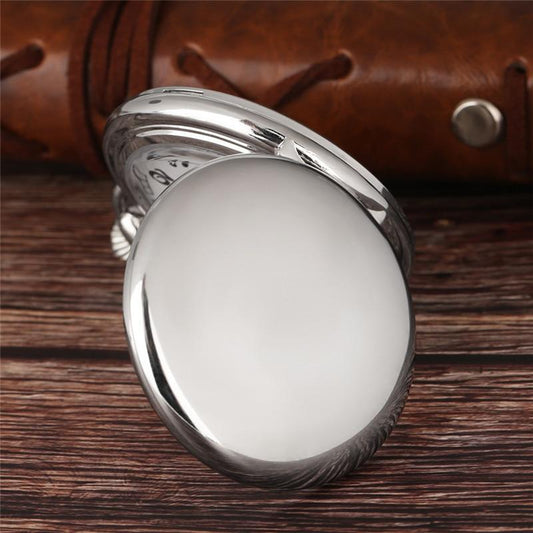 Men's Silver Vintage Full Hunter Pocket Watch - Shelby