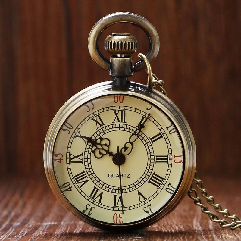 Men's Vintage Quartz Open Face Pocket Watch - Arka 79 - Pocket Watch Net