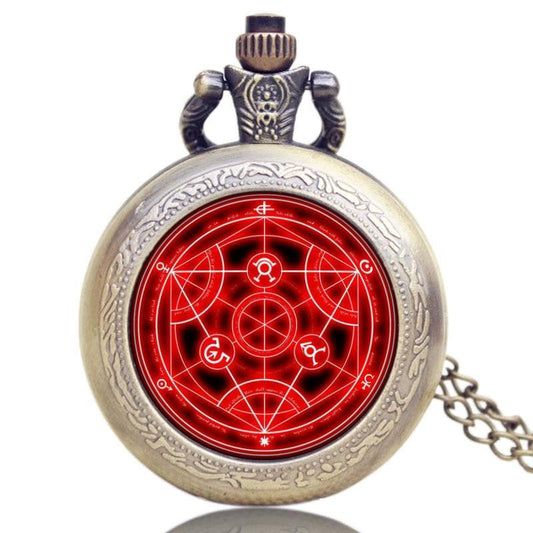 Modern Full Hunter Quartz Pocket Watch - Alchemist - Pocket Watch Net