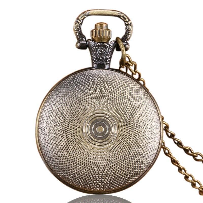 Modern Quartz Full Hunter Pocket Watch - Iron Gems - Pocket Watch Net