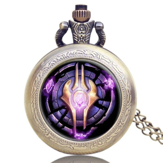 Modern Quartz Full Hunter Pocket Watch - Iron Gems