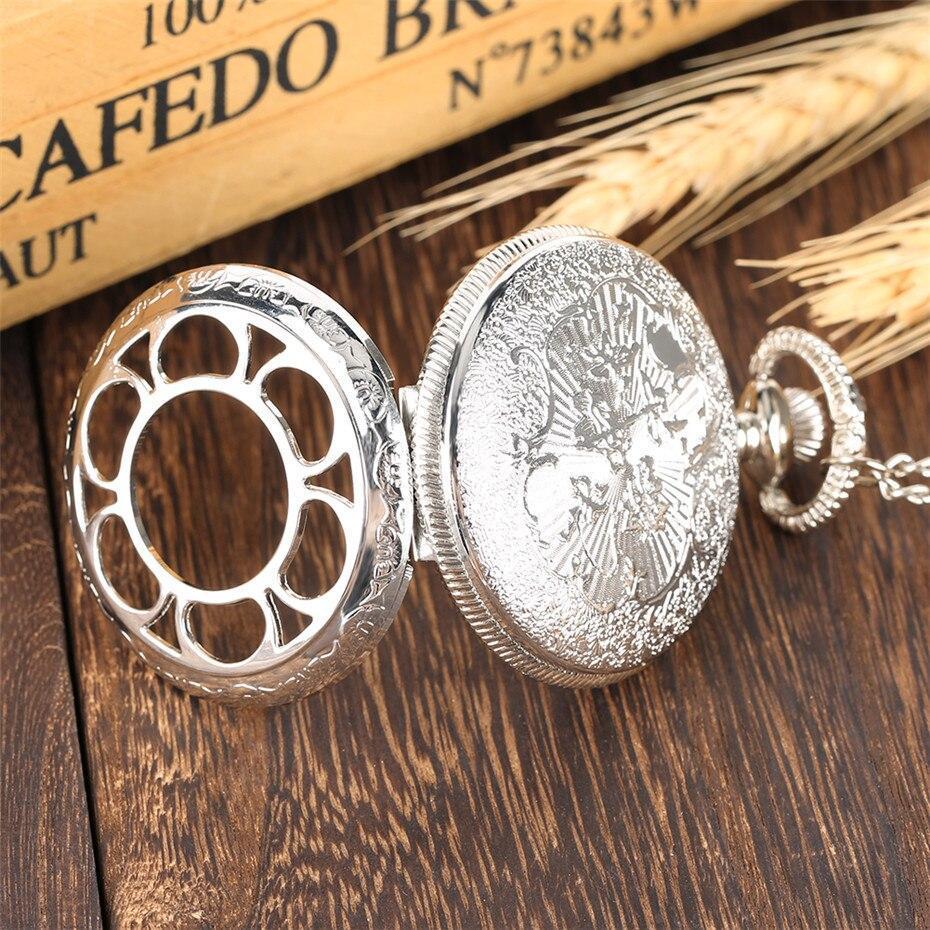 Modern Quartz Half Hunter Pocket Watch - Solitaire Howler - Pocket Watch Net