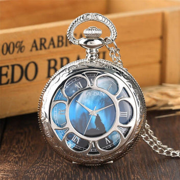Modern Quartz Half Hunter Pocket Watch - Solitaire Howler - Pocket Watch Net