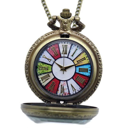 Modern Quartz Open Face Pocket Watch - Casino