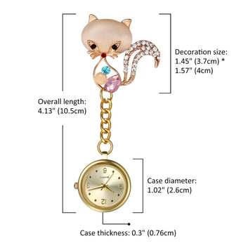 Nurse Watch - Cute Cat Design - Pocket Watch Net