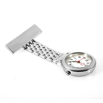Nurse Watch - Stainless Steel Arabic Brooch Watch