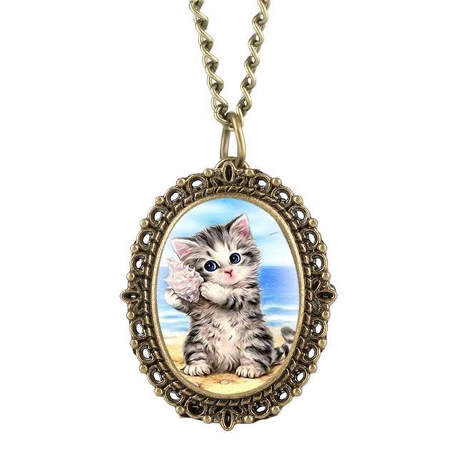 Pendant Watch - Kitten Garden - Pocket Watch Net