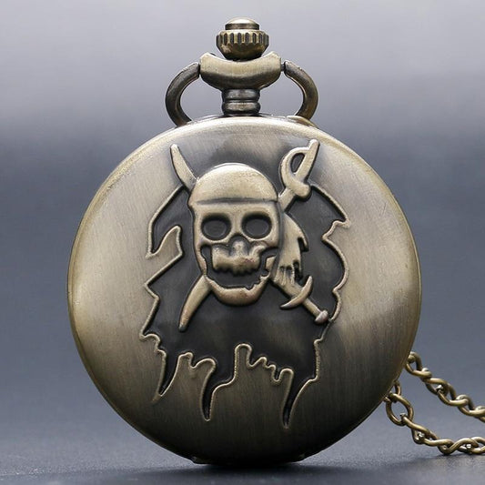 Steampunk Quartz Pocket Watch - Black Beard - Pocket Watch Net