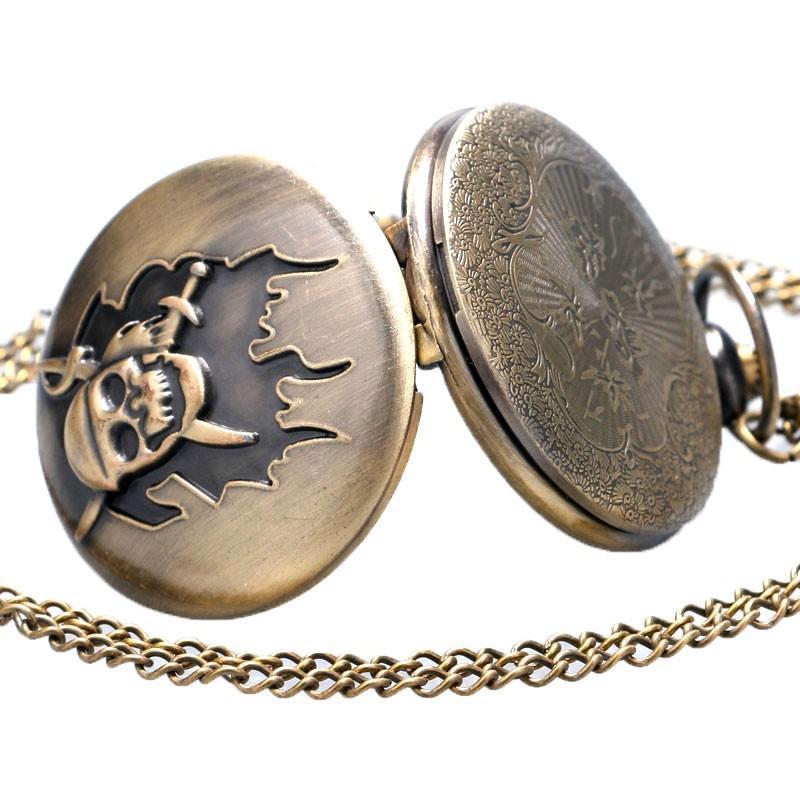 Steampunk Quartz Pocket Watch - Black Beard - Pocket Watch Net