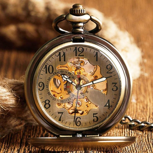 Vintage Automatic Half Hunter Pocket Watch - Mortimer - Pocket Watch Net