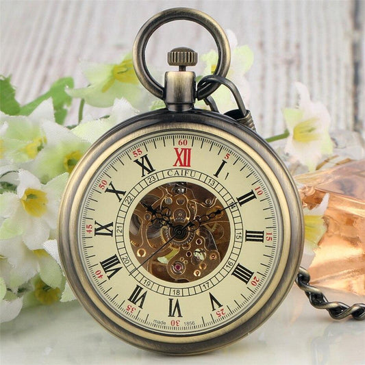 Vintage Automatic Open Face Pocket Watch - Inspector - Pocket Watch Net