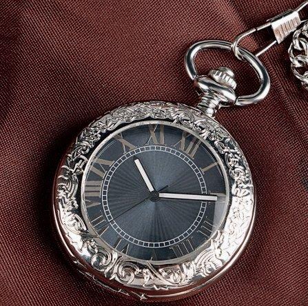 Vintage Half Hunter Automatic Pocket Watch - Glassheart - Pocket Watch Net