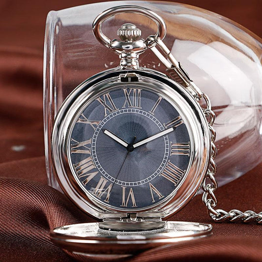 Vintage Half Hunter Automatic Pocket Watch - Glassheart - Pocket Watch Net