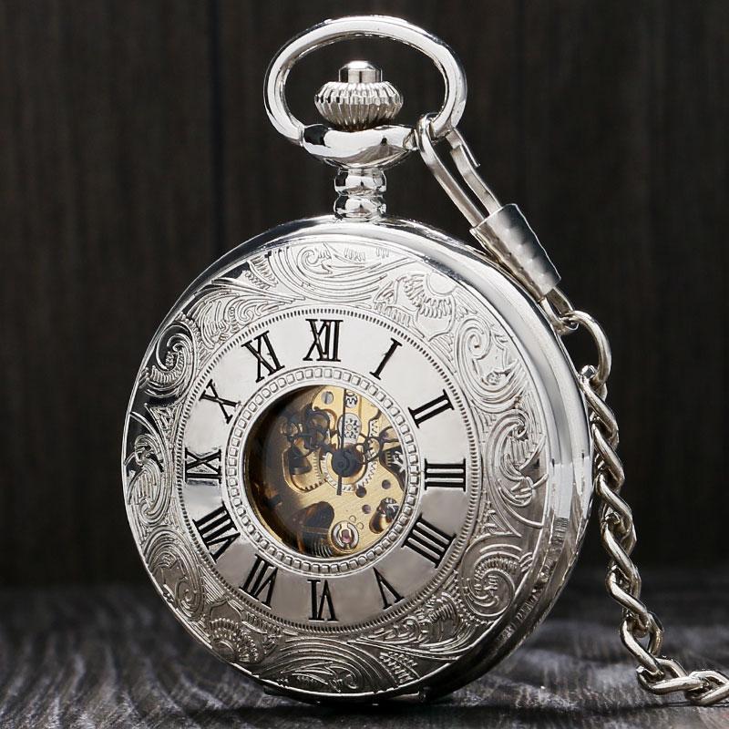 Vintage Silver Mechanical Pocket Watch - Gloria - Pocket Watch Net