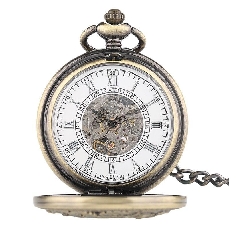 Women's Bronze Automatic Pocket Watch - Blooming Peacock - Pocket Watch Net