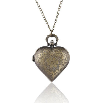 Women's Copper Quartz Pendant Watch - Coppheart - Pocket Watch Net