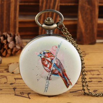 Women's Pocket Watch - Birdy color - Pocket Watch Net