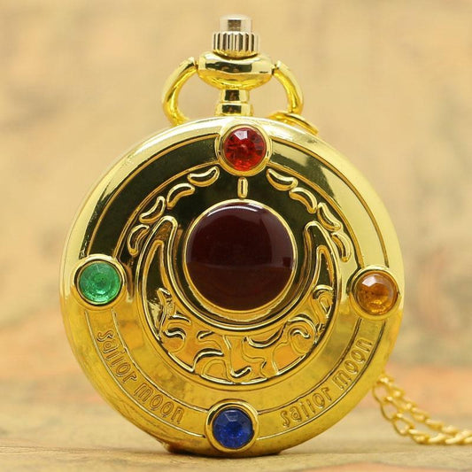 Women's Quartz Full Hunter Pocket Watch - Crystal - Pocket Watch Net