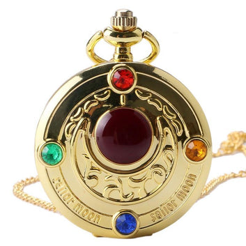 Women's Quartz Full Hunter Pocket Watch - Crystal - Pocket Watch Net
