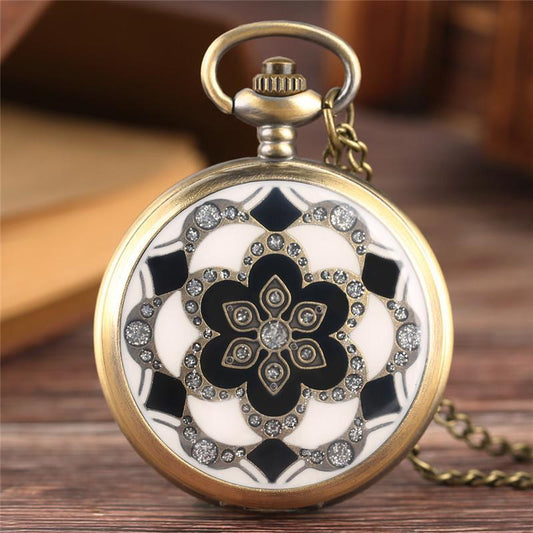 Women's Quartz Full Hunter Pocket Watch - Mandala - Pocket Watch Net