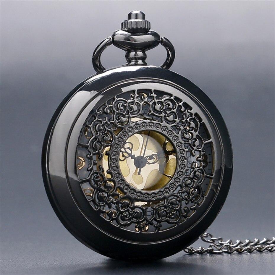 Women's Vintage Quartz Half Hunter Pocket Watch - Aura Silver - Pocket Watch Net