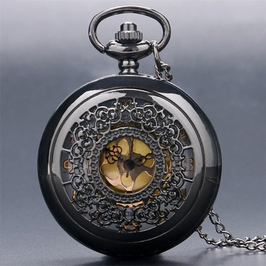 Women's Vintage Quartz Half Hunter Pocket Watch - Aura Silver - Pocket Watch Net