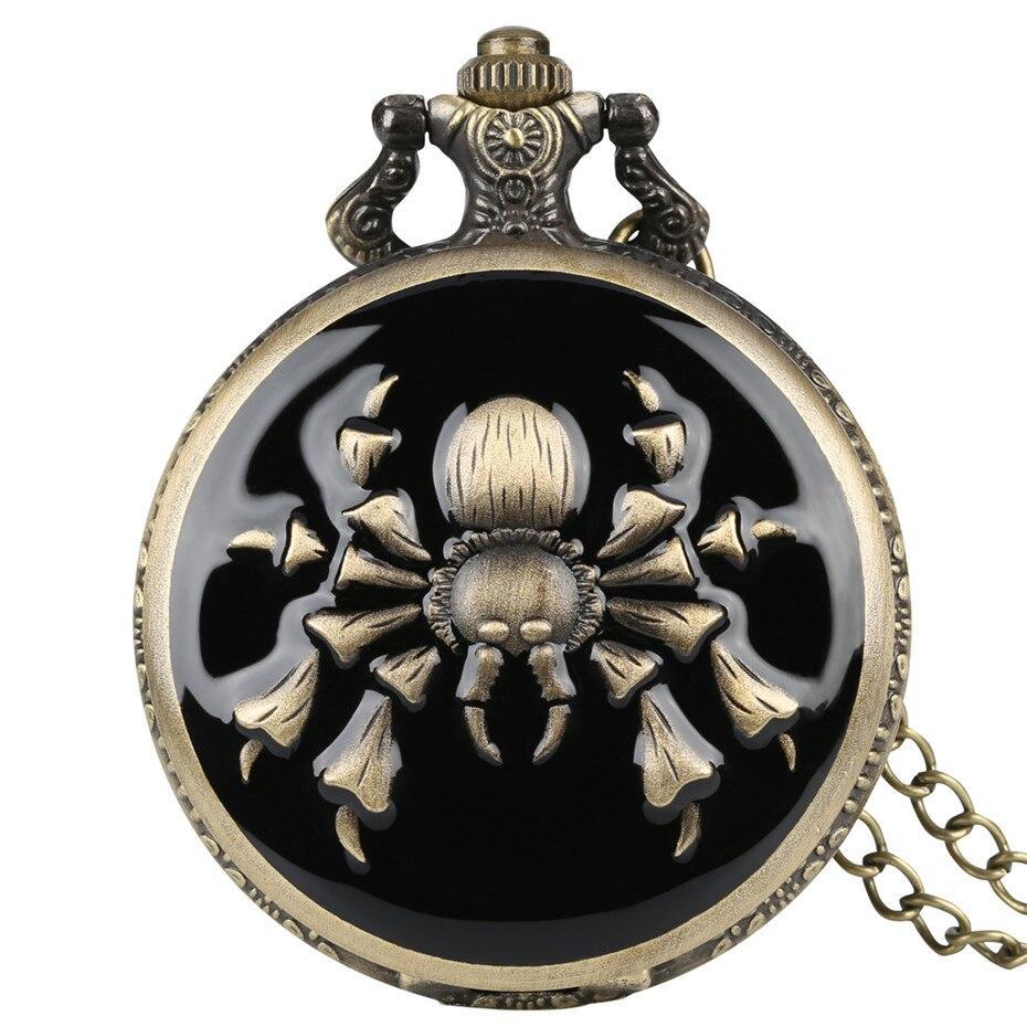 Black and Bronze Steampunk Quartz Full Hunter Pocket Watch - Isaiah - Pocket Watch Net