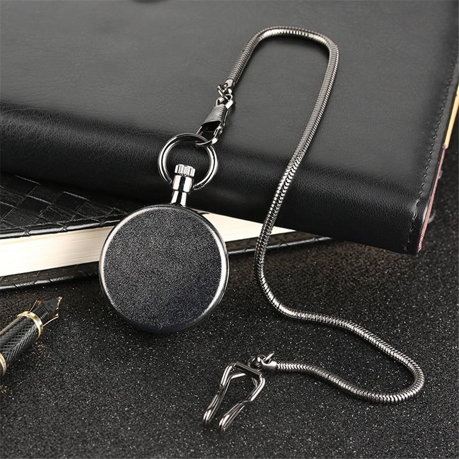 Black Modern Open Face Pocket Watch - Time Capsule - Pocket Watch Net