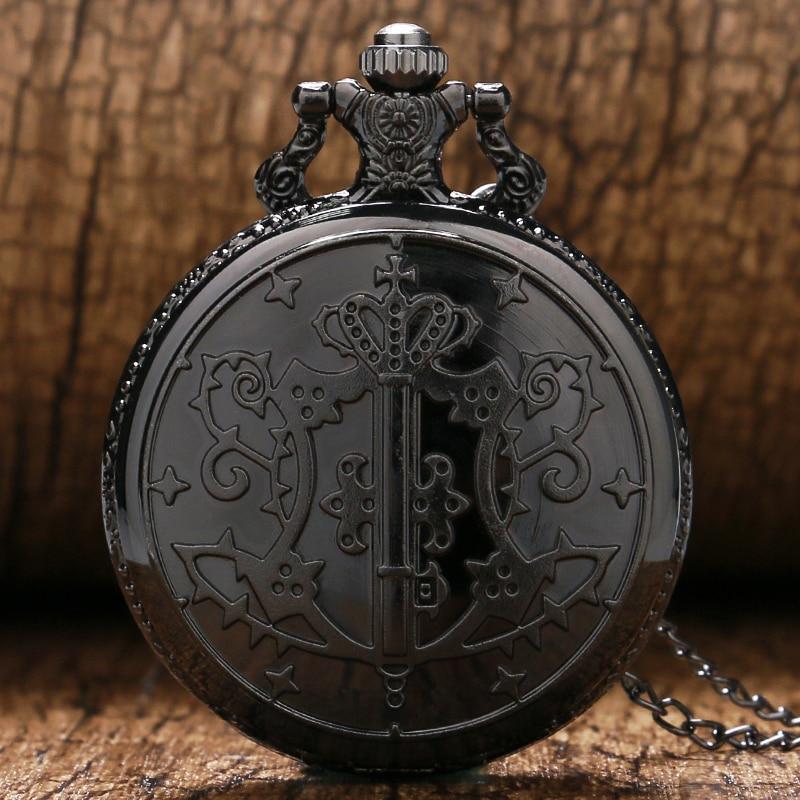 Black Steampunk Vintage Full Hunter Pocket Watch - Black London - Pocket Watch Net