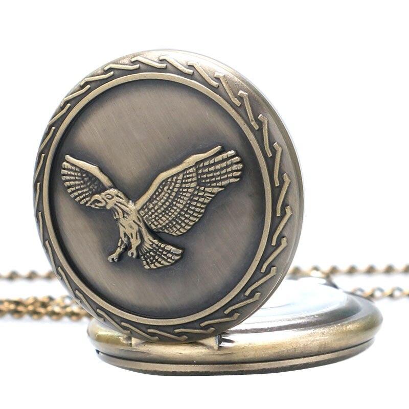 Bonze Quartz Full Hunter Pocket Watch - Carthage Eagle - Pocket Watch Net