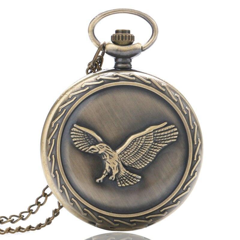 Bonze Quartz Full Hunter Pocket Watch - Carthage Eagle - Pocket Watch Net