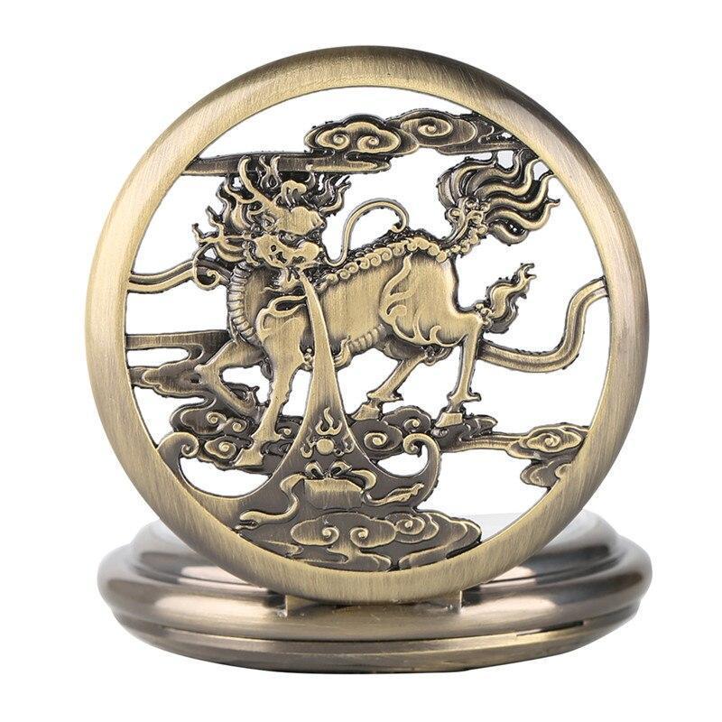 Bronze Automatic Full Hunter Pocket Watch - Asian Chimera - Pocket Watch Net