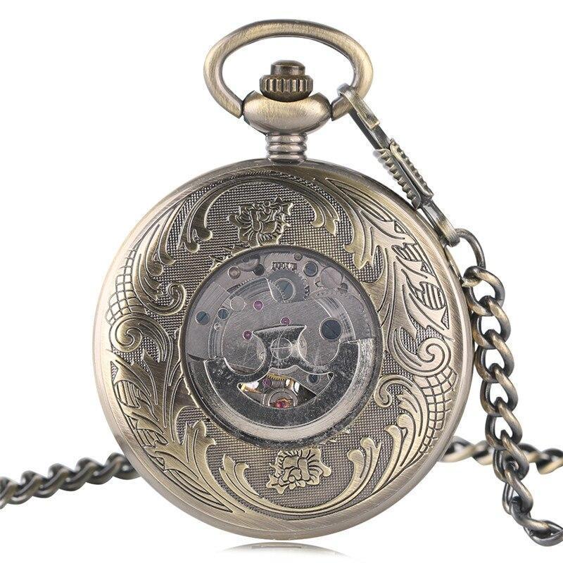 Bronze Automatic Full Hunter Pocket Watch - Asian Chimera - Pocket Watch Net