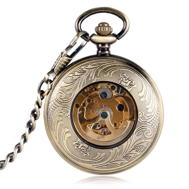 Bronze Automatic Half Hunter Pocket Watch - Game of Death - Pocket Watch Net