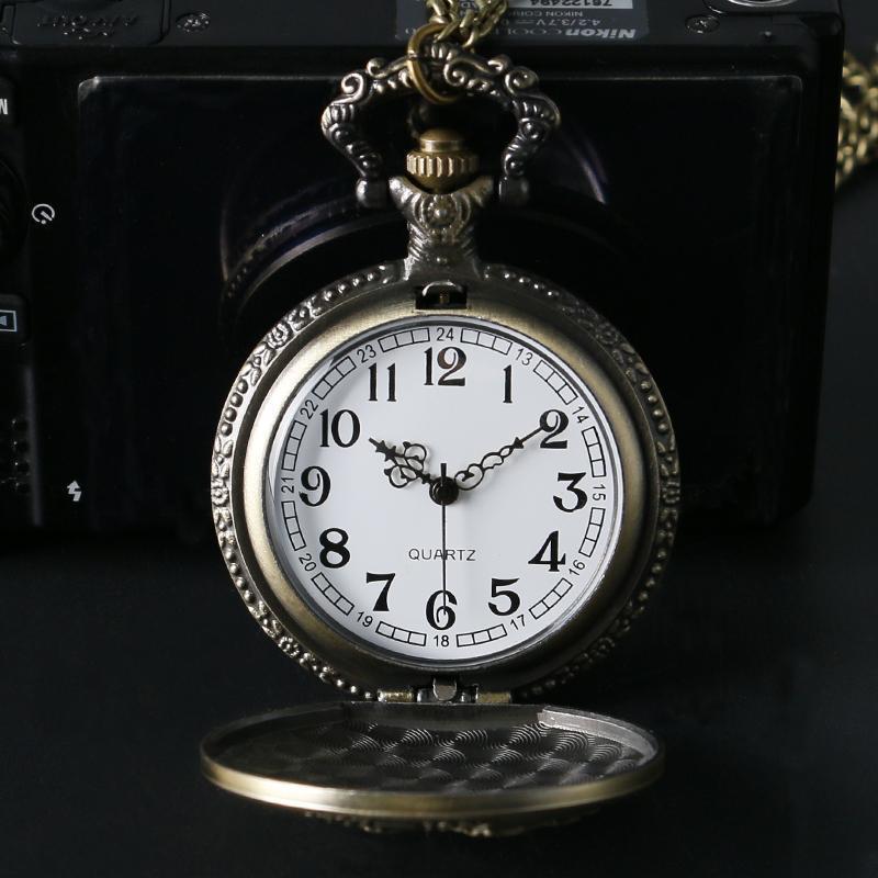 Bronze Full Hunter Quartz Pocket Watch - U.s.s Constitution - Pocket Watch Net