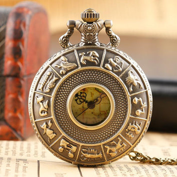 Bronze Half Hunter Quart Pocket Watch - Ridoo