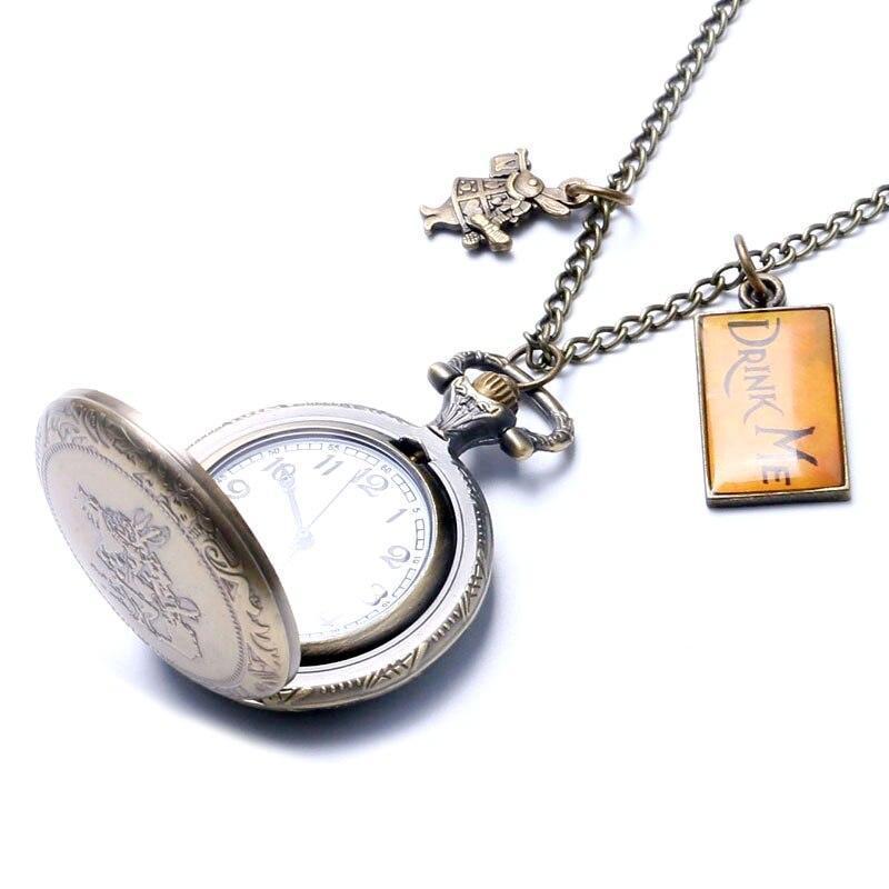 Bronze Quartz Full Hunter Pocket Watch - Alice and Roger - Pocket Watch Net