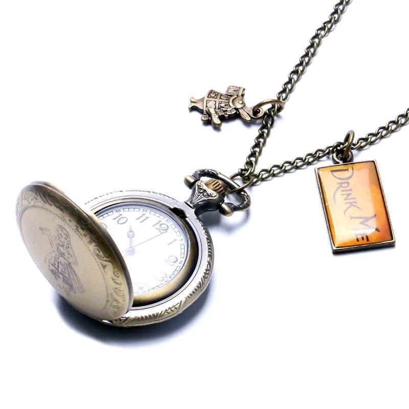 Bronze Quartz Full Hunter Pocket Watch - Alice and Roger - Pocket Watch Net