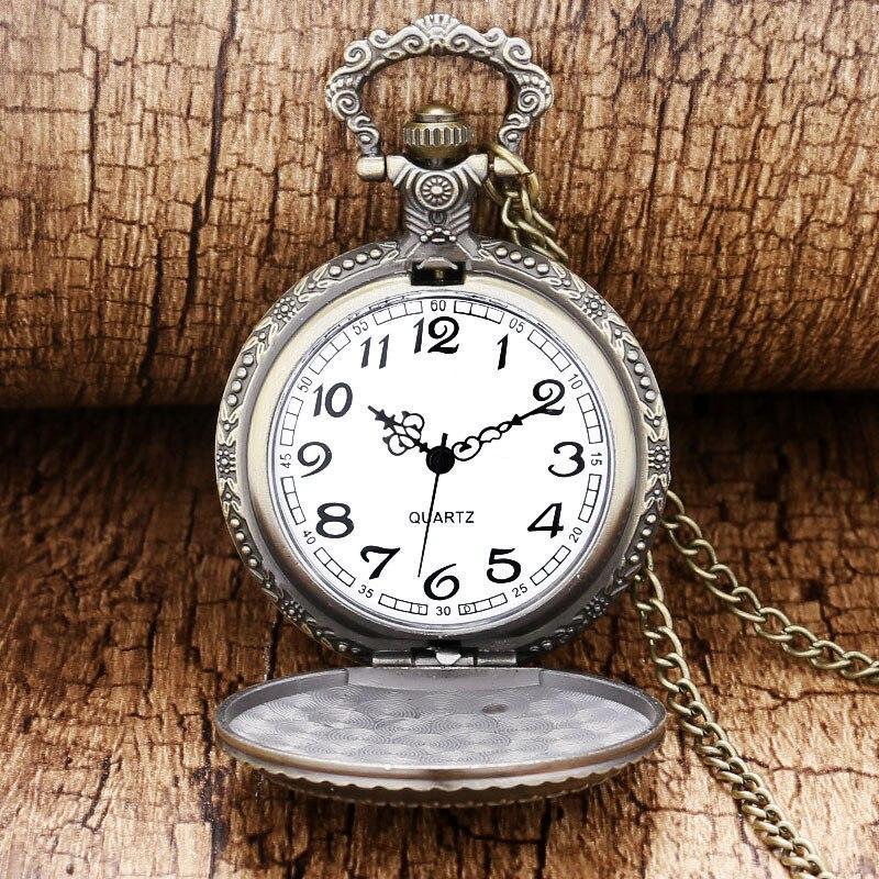 Bronze Quartz Full Hunter Pocket Watch - Byzantium - Pocket Watch Net